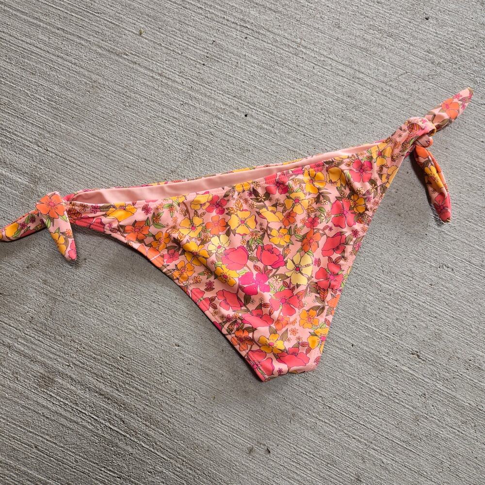Show Me Your Mumu Bikini Bottom Pretty Peony Sandy Tie Side Medium Swim Boho - Picture 4 of 5